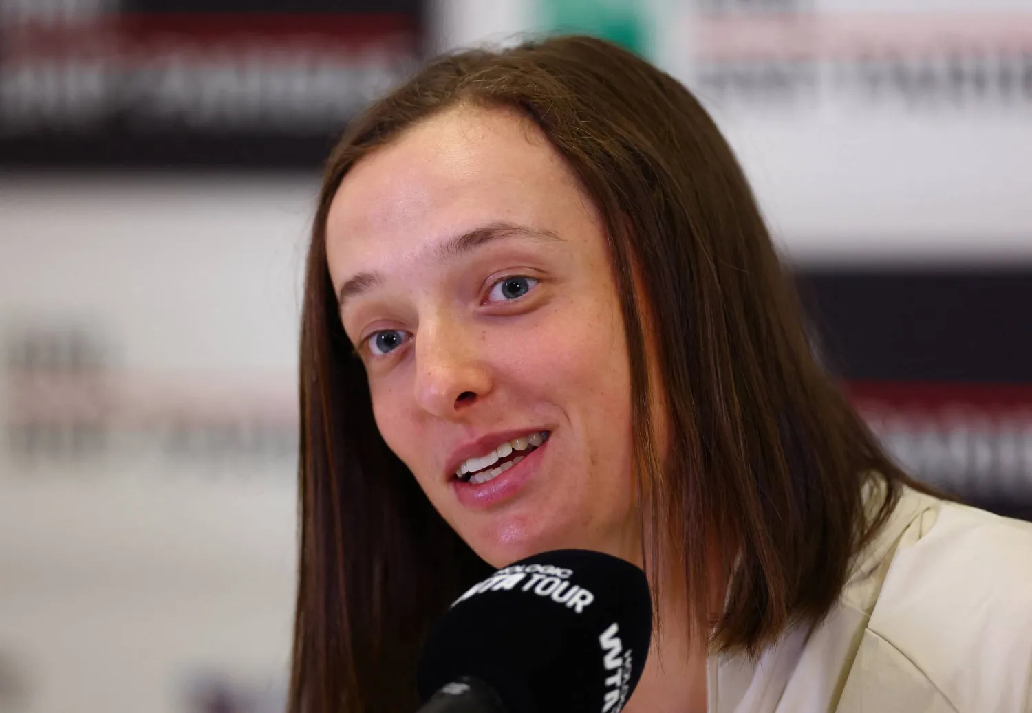 شفيونتيك في المؤتمر الصحافي (رويترز)