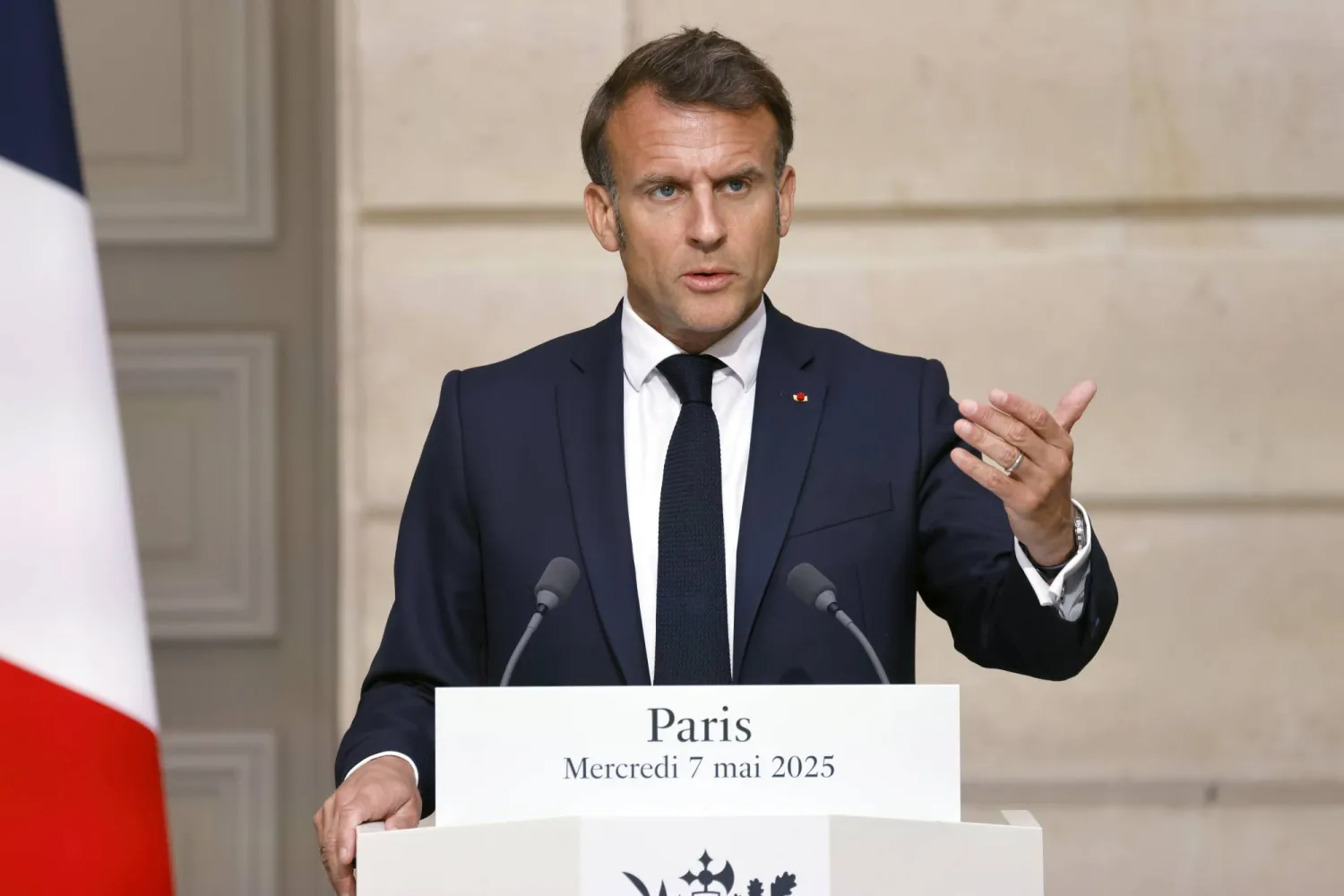 الرئيس الفرنسي إيمانويل ماكرون (إ.ب.أ)