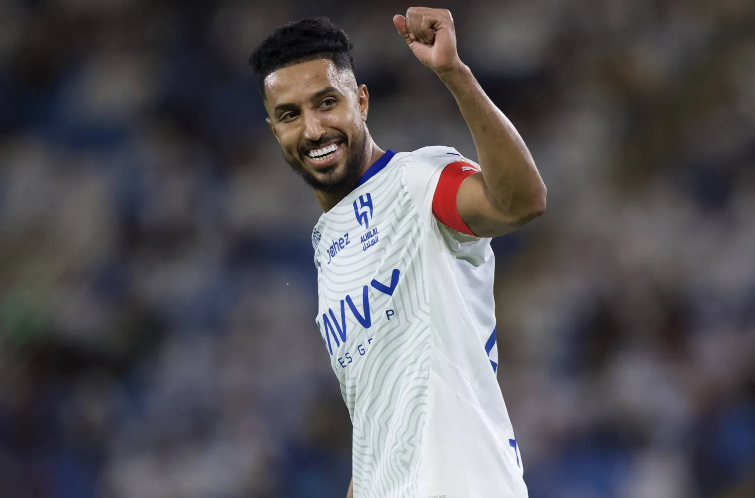 سالم الدوسري سجل هاتريك في المباراة (تصوير: نايف العتيبي)