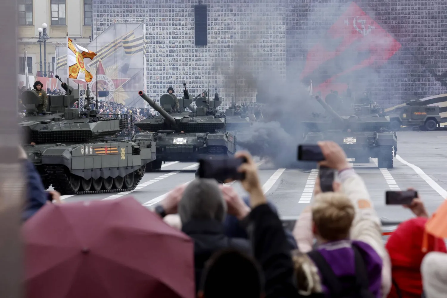 جزء من التحضيرات النهائية للاحتفالات بعيد النصر في روسيا 7 مايو 2025 (إ.ب.أ)