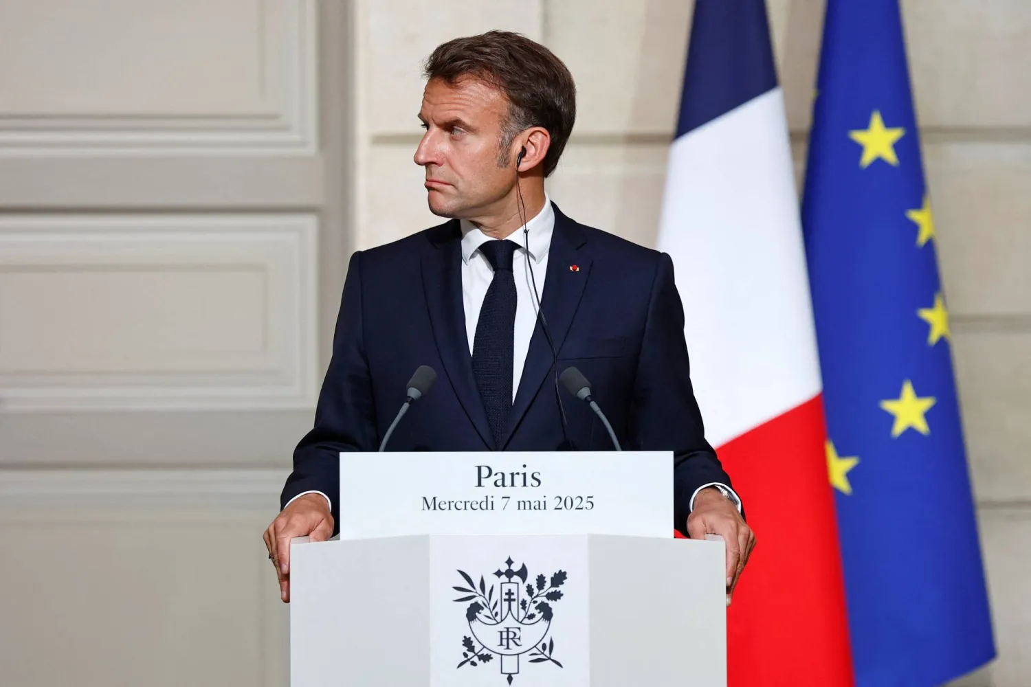 الرئيس الفرنسي إيمانويل ماكرون (رويترز)