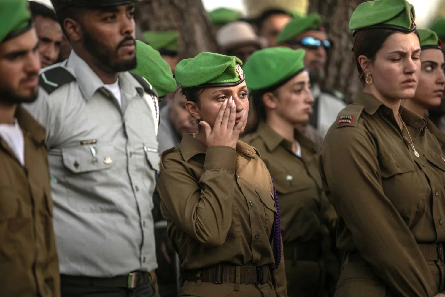 جانب من مراسم جنازة جندي إسرائيلي قُتل في غزة شهر ديسمبر 2023 (أ.ف.ب)