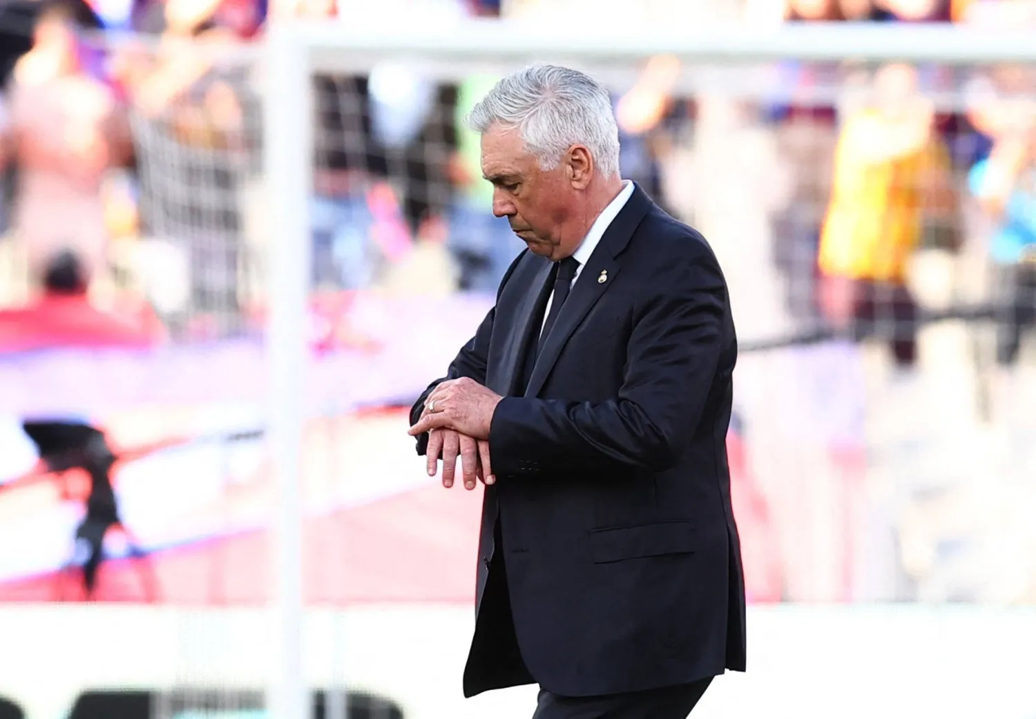 انشيلوتي دافع عن لاعبي الريال رغم الخسارة (رويترز)