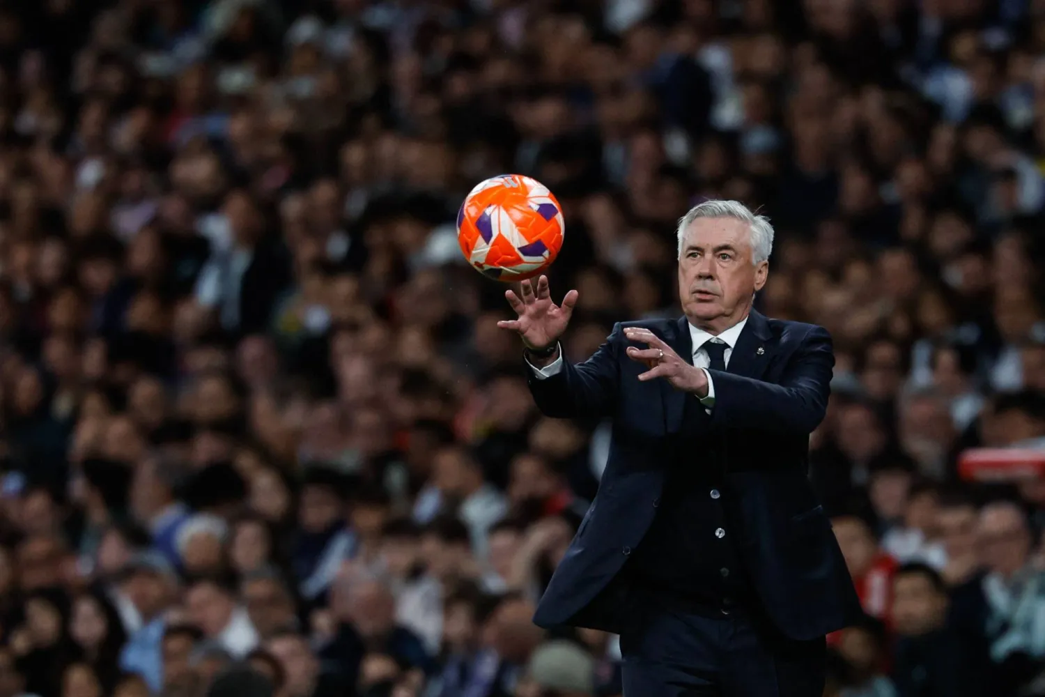 أنشيلوتي قال إن الروح القتالية كانت علامة فارقة (أ.ف.ب)