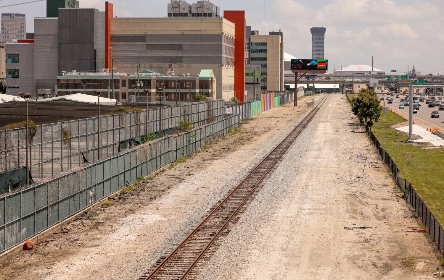 The Orleans Justice Center jail, left, in New Orleans is seen on Friday, May 16, 2025. (Brett Duke/The Advocate via AP)