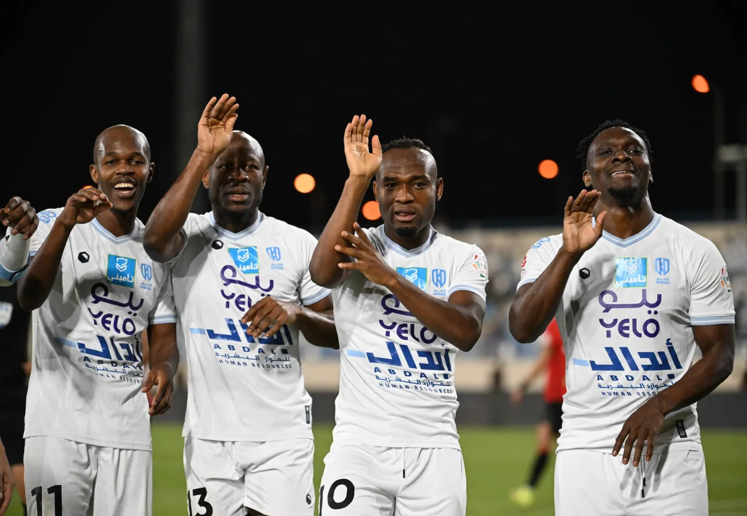 الأخدود نجح بتجاوز الرائد بهدف غودوين (تصوير: علي خمج)
