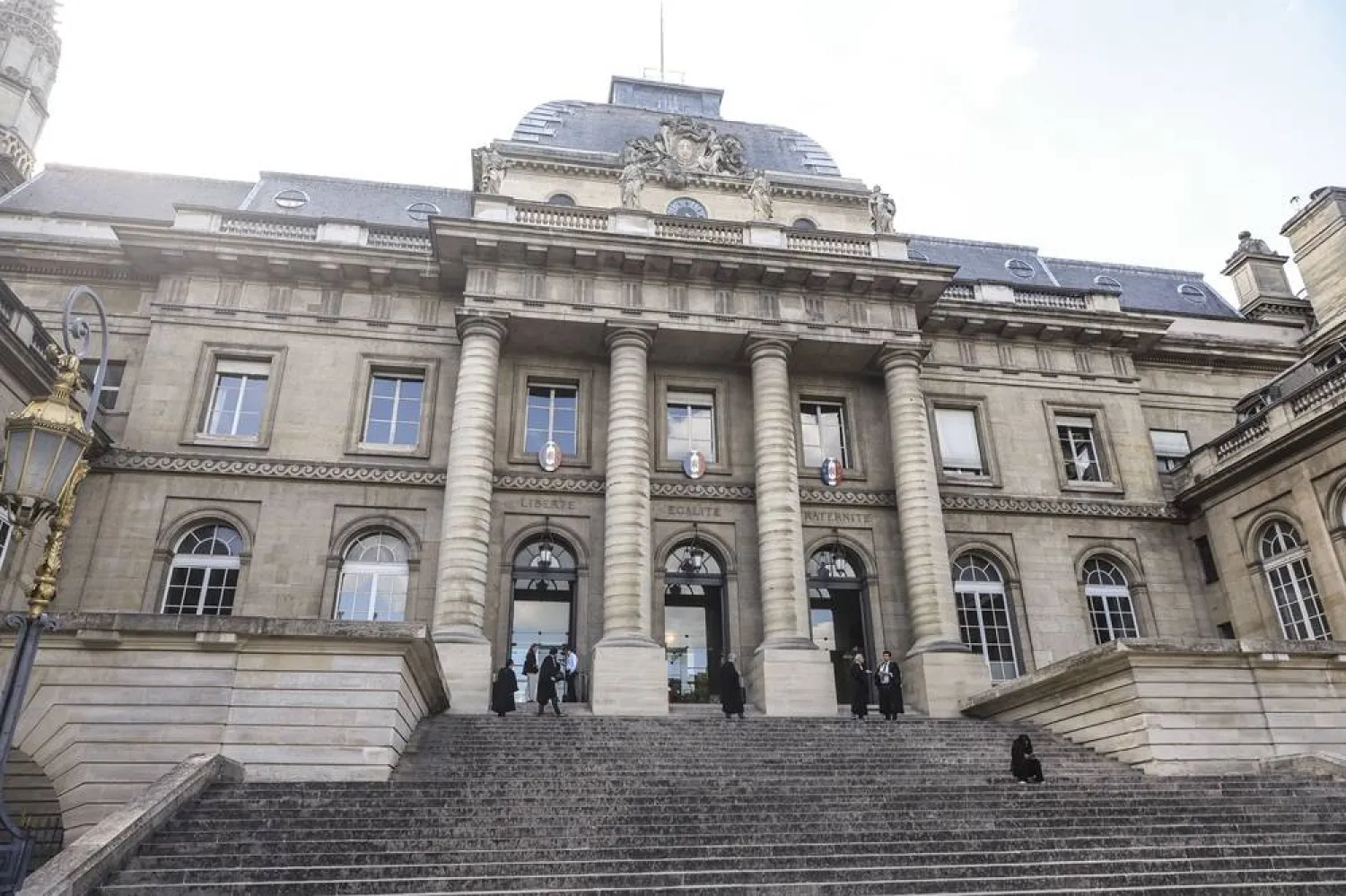 The Courthouse where the trail is being held against the suspects in the armed robbery of Kim Kardashian in Paris, France, 23 May 2025. (EPA)