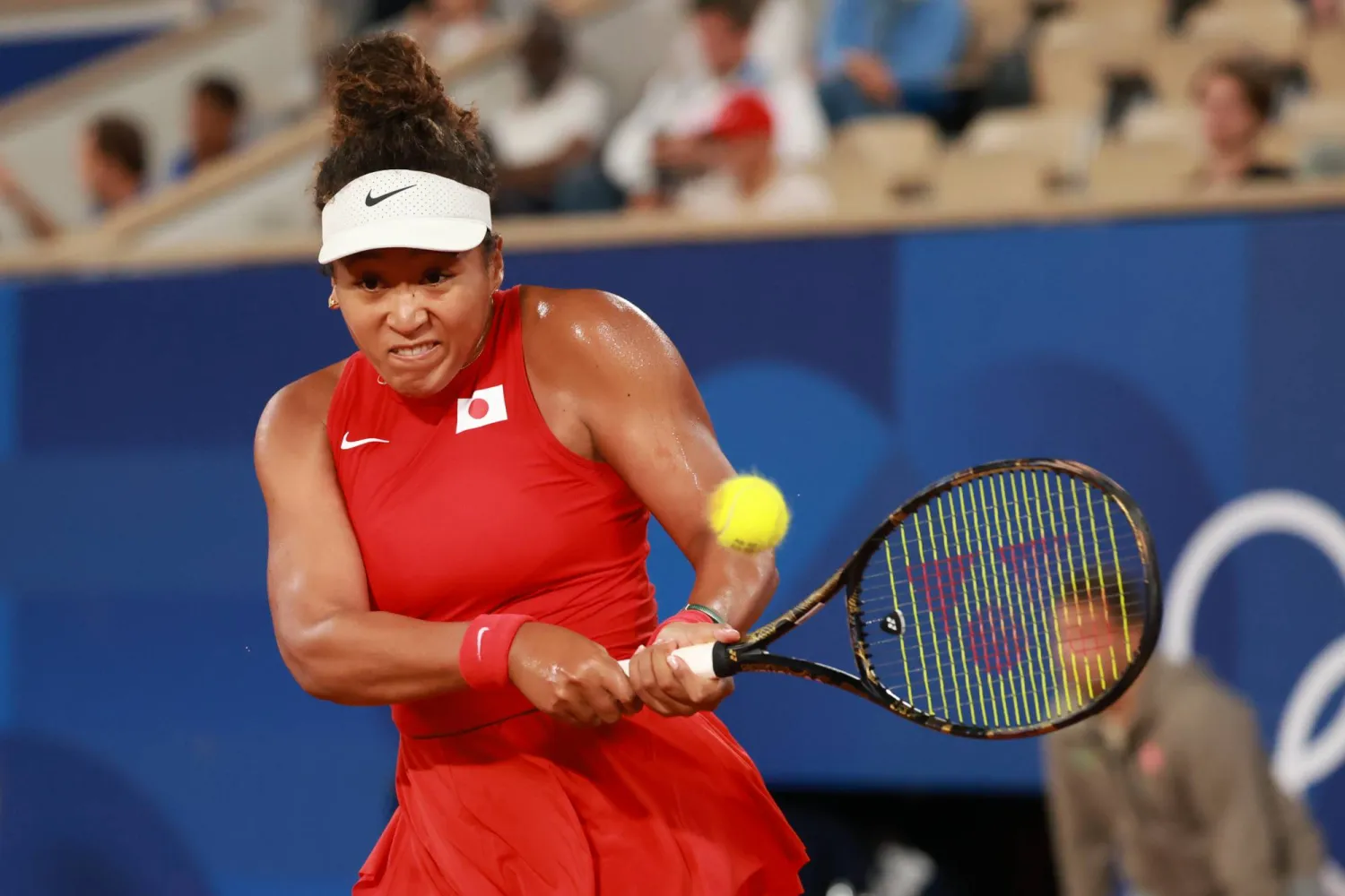 ناومي أوساكا خلال إحدى مبارياتها في أولمبياد باريس الماضي (د.ب.أ)