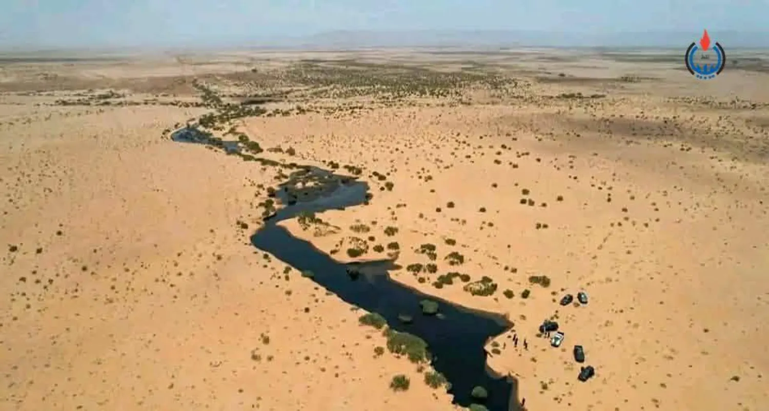 تسريب نفطي جنوب مدينة الزاوية الليبية (المؤسسة الوطنية للنفط)