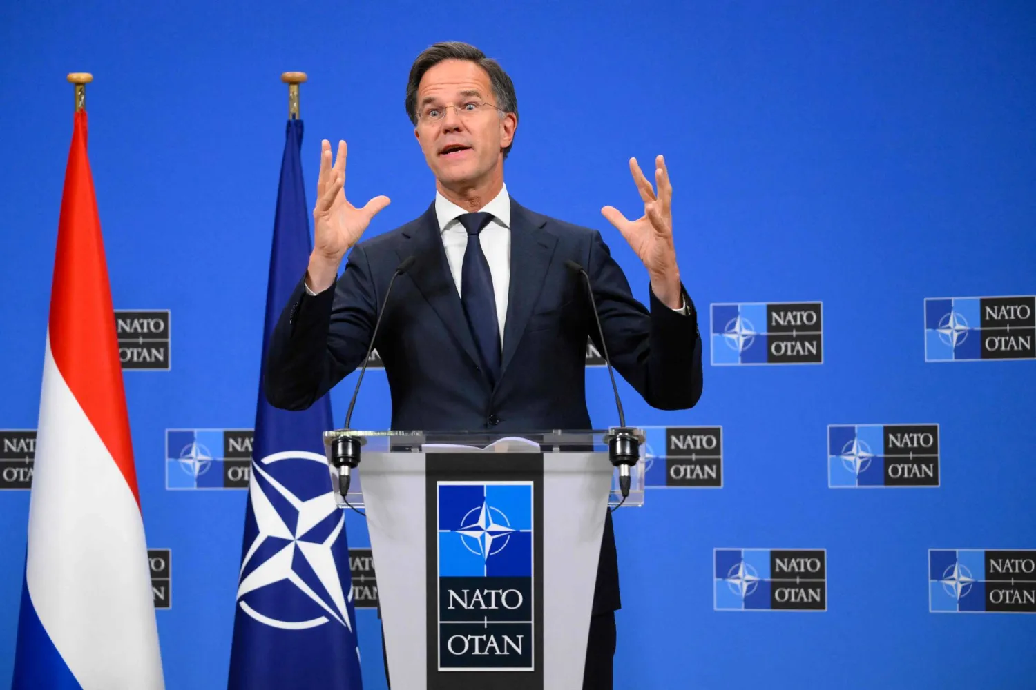 الأمين العام لحلف شمال الأطلسي مارك روته (أ.ف.ب) 