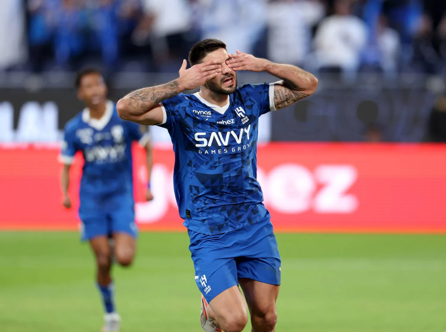 ميتروفيتش سجل الهدف الأول للهلال (تصوير: مشعل القدير) 