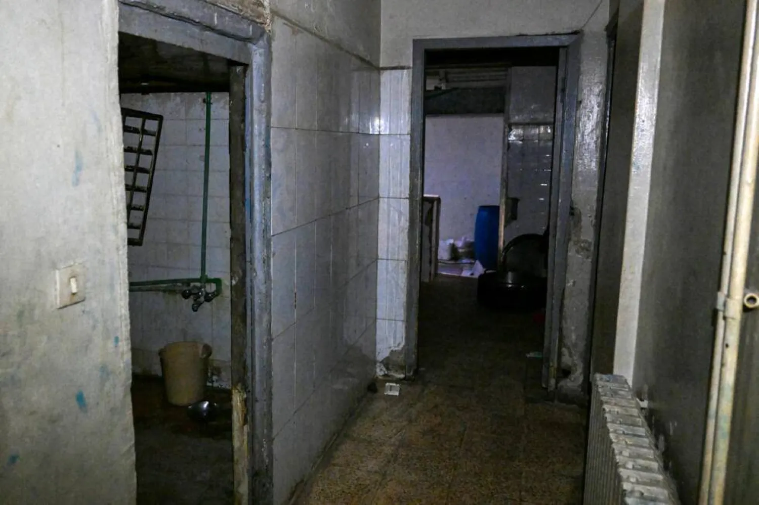 Cells in the basement of the Syrian General Intelligence Directorate Branch 251, also known as Al-Khatib branch, in the capital Damascus. (AFP)