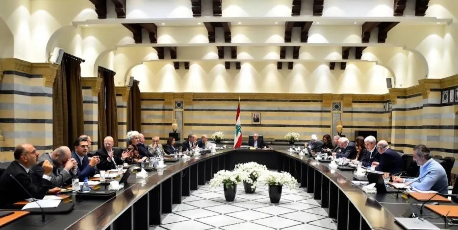 Prime Minister Nawaf Salam heads a cabinet session. Photo: The PM's office
