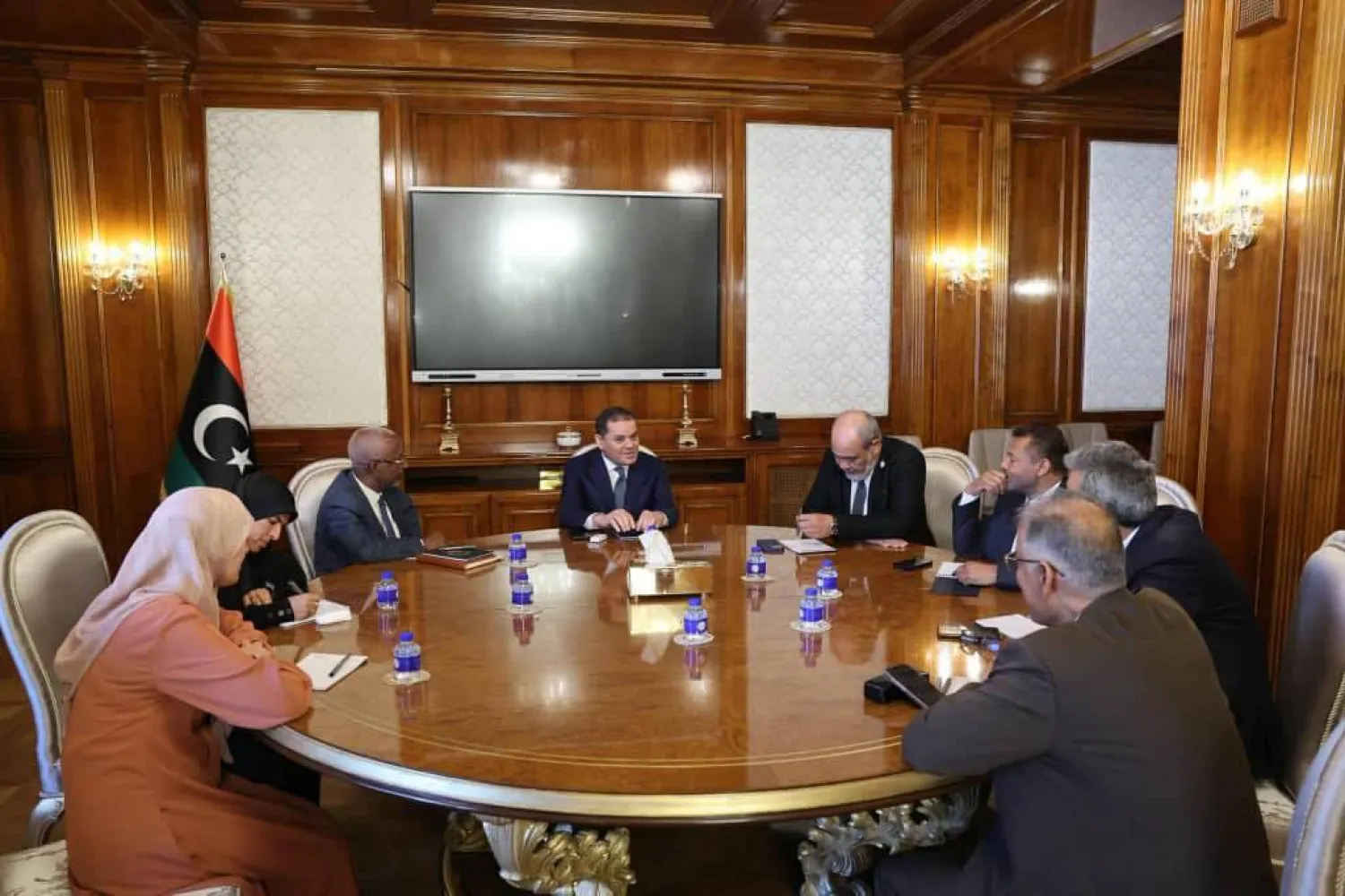 اجتماع وفد من المجلس الأعلى للدولة مع الدبيبة بطرابلس (الأعلى للدولة)