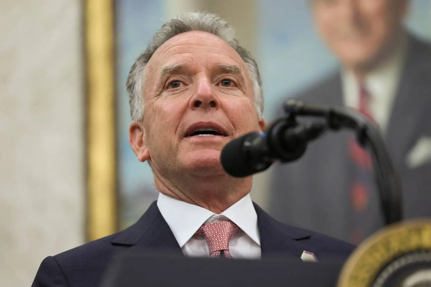 US Special Envoy Steve Witkoff speaks during a swearing-in ceremony for Jeanine Pirro as interim US Attorney for the District of Columbia, hosted by US President Donald Trump at the White House in Washington, DC, US, May 28, 2025. (Reuters) 