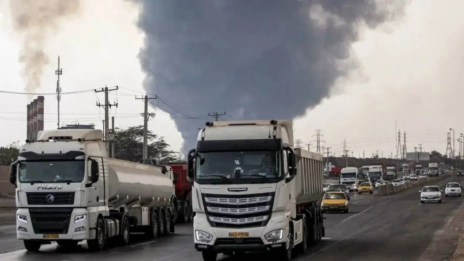 Road transport is critical to food supply in Iran. (Via AFP)
