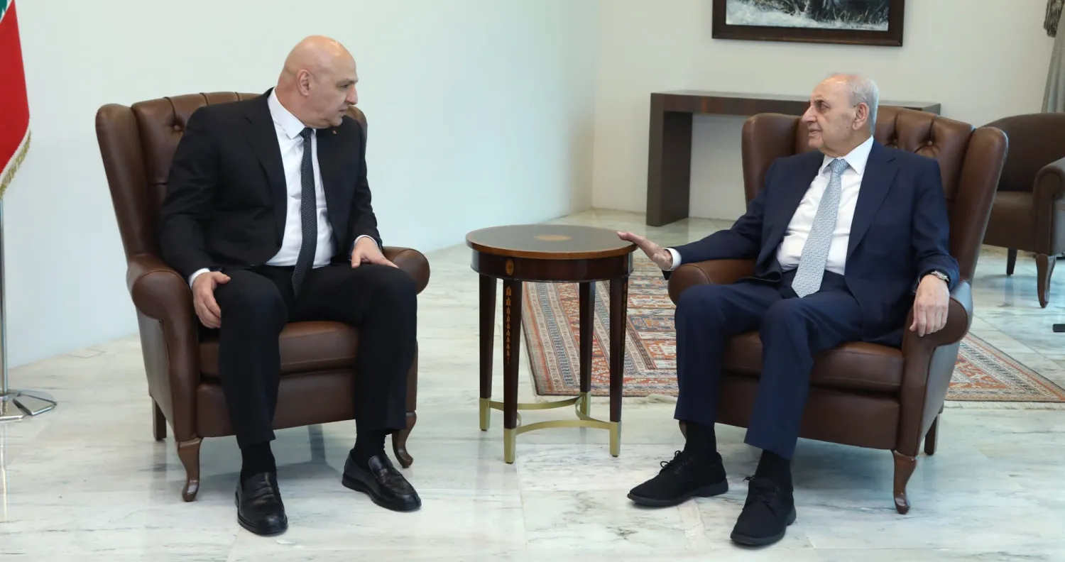 خلال لقاء بين الرئيس اللبناني جوزيف عون ورئيس مجلس النواب نبيه برّي (الوكالة الوطنية للإعلام)