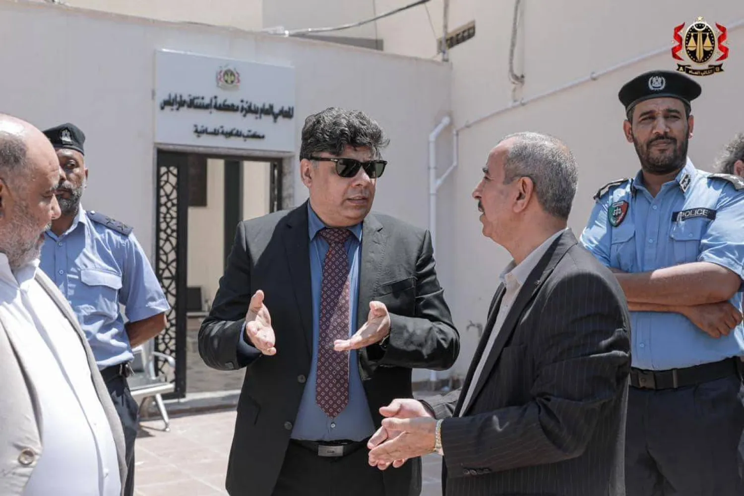 النائب العام الليبي خلال زيارته محكمة استئناف طرابلس (مكتب النائب العام)