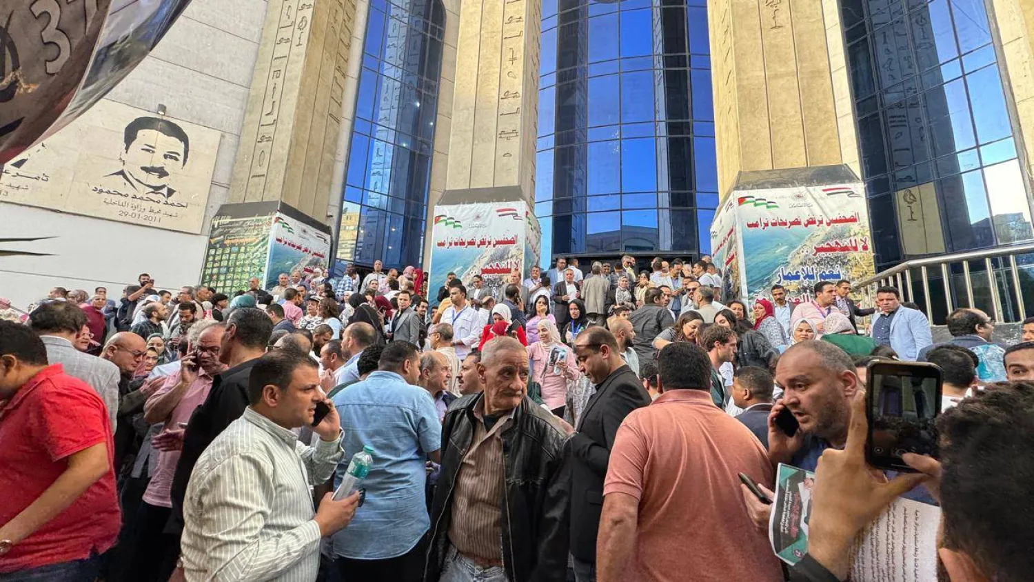 صحافيو مصر خلال انتخابات نقابة الصحافيين الشهر الماضي (تصوير: عبد الفتاح فرج)