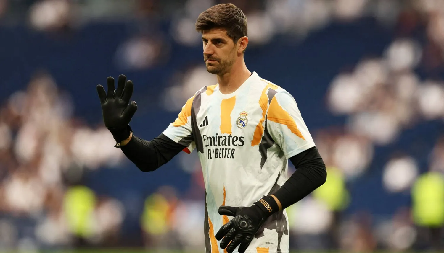 كورتوا حارس مرمى بلجيكا وريال مدريد (رويترز)