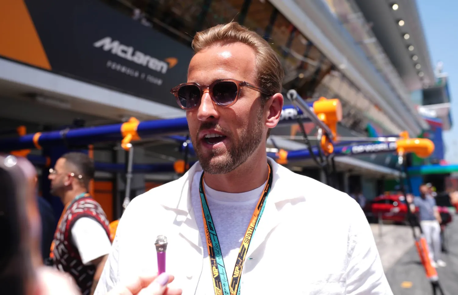 كين خلال وجوده في سباق جائزة إسبانيا الكبرى (د.ب.أ)