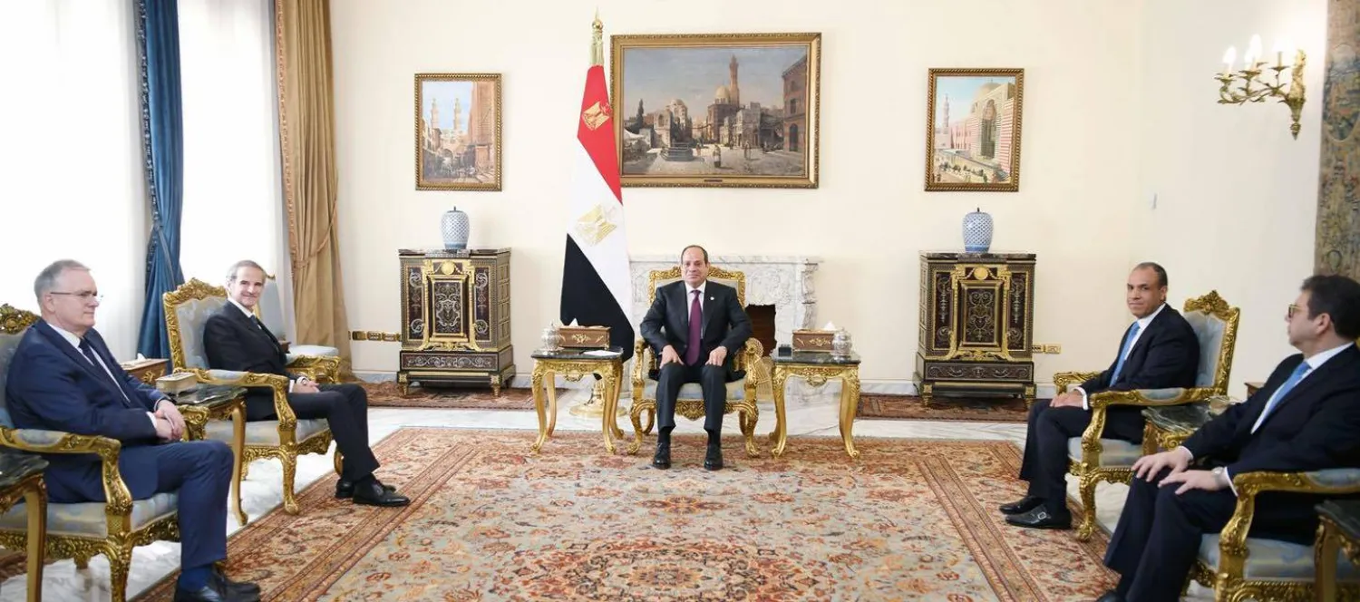 السيسي يستقبل بالقاهرة رافائيل غروسي مدير عام الوكالة الدولية للطاقة الذرية (الرئاسة المصرية)