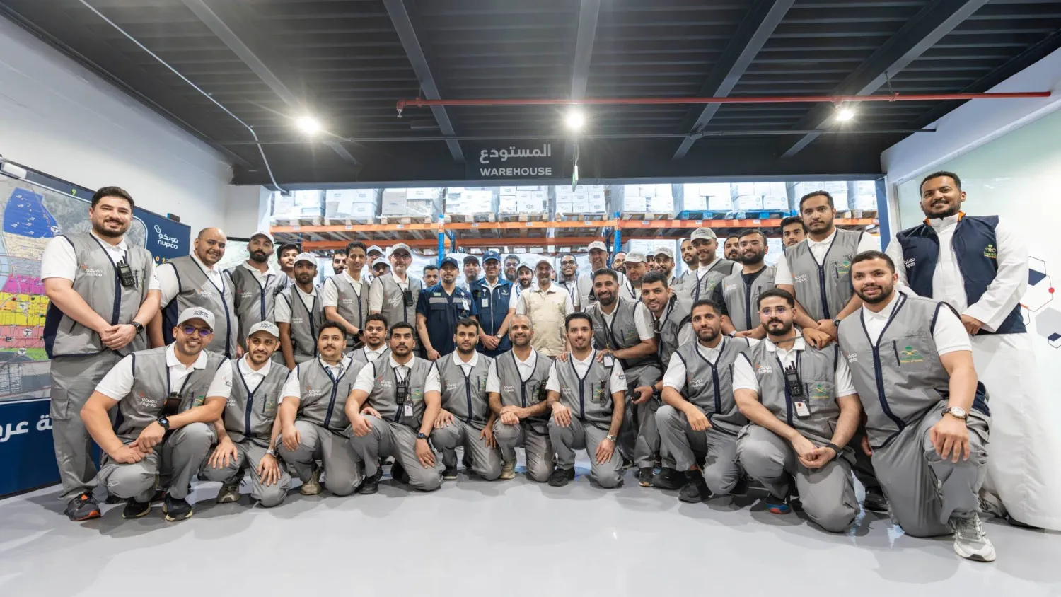 قادة منظومة الصحة في مستودع «نوبكو» بمشعر عرفات في إطار توحيد الجهود نحو موسم حج آمن (نوبكو)

