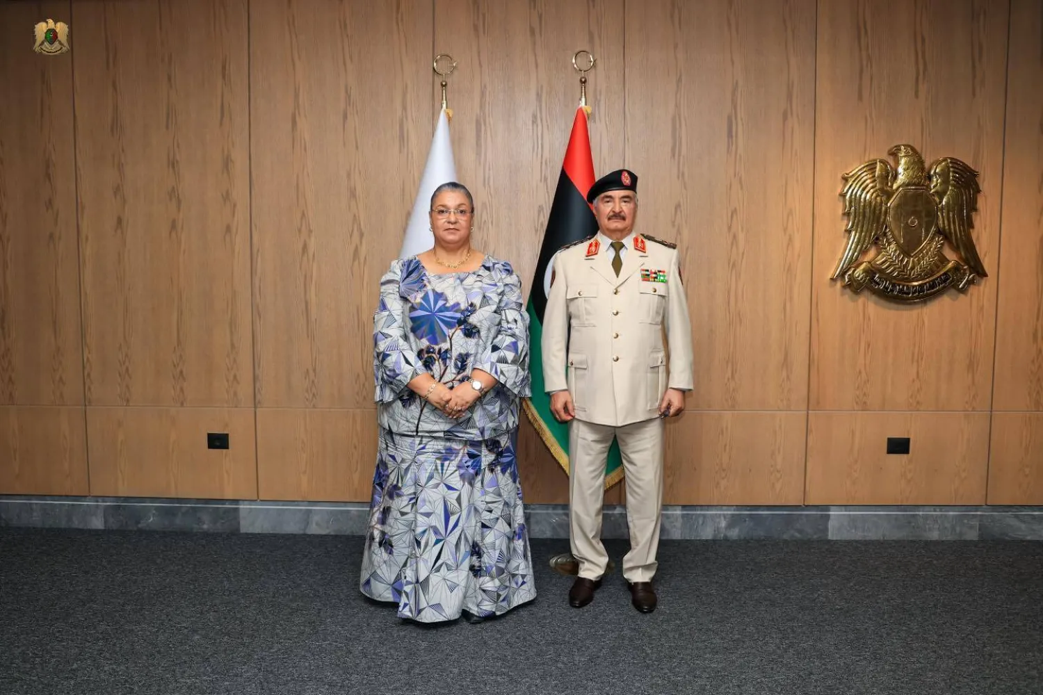 اجتماع حفتر وتيتيه (الجيش الوطني)