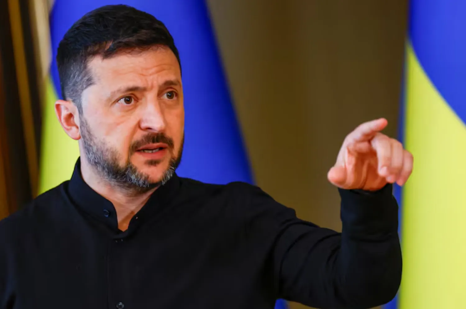 Ukraine's President Volodymyr Zelenskiy speaks to the media during a press conference, amid Russia's attack on Ukraine, in Kyiv, Ukraine May 13, 2025. REUTERS/Valentyn Ogirenko/File Photo 