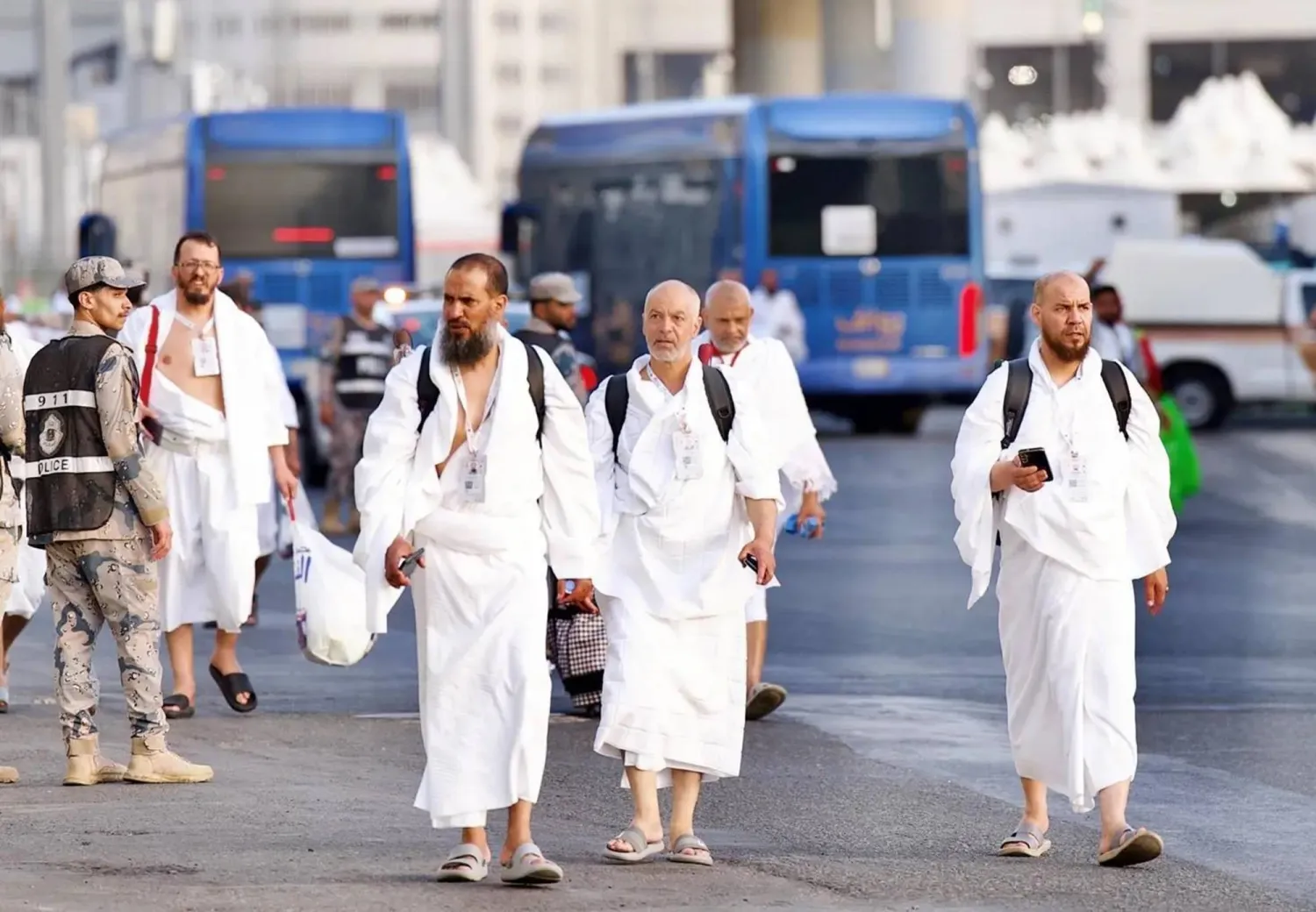 توافد الحجاج صباح الأربعاء على مشعر منى لقضاء يوم التروية (واس)