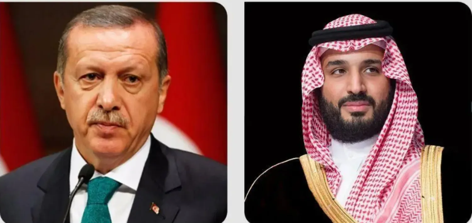 ولي العهد السعودي الأمير محمد بن سلمان والرئيس التركي رجب طيب إردوغان (واس)