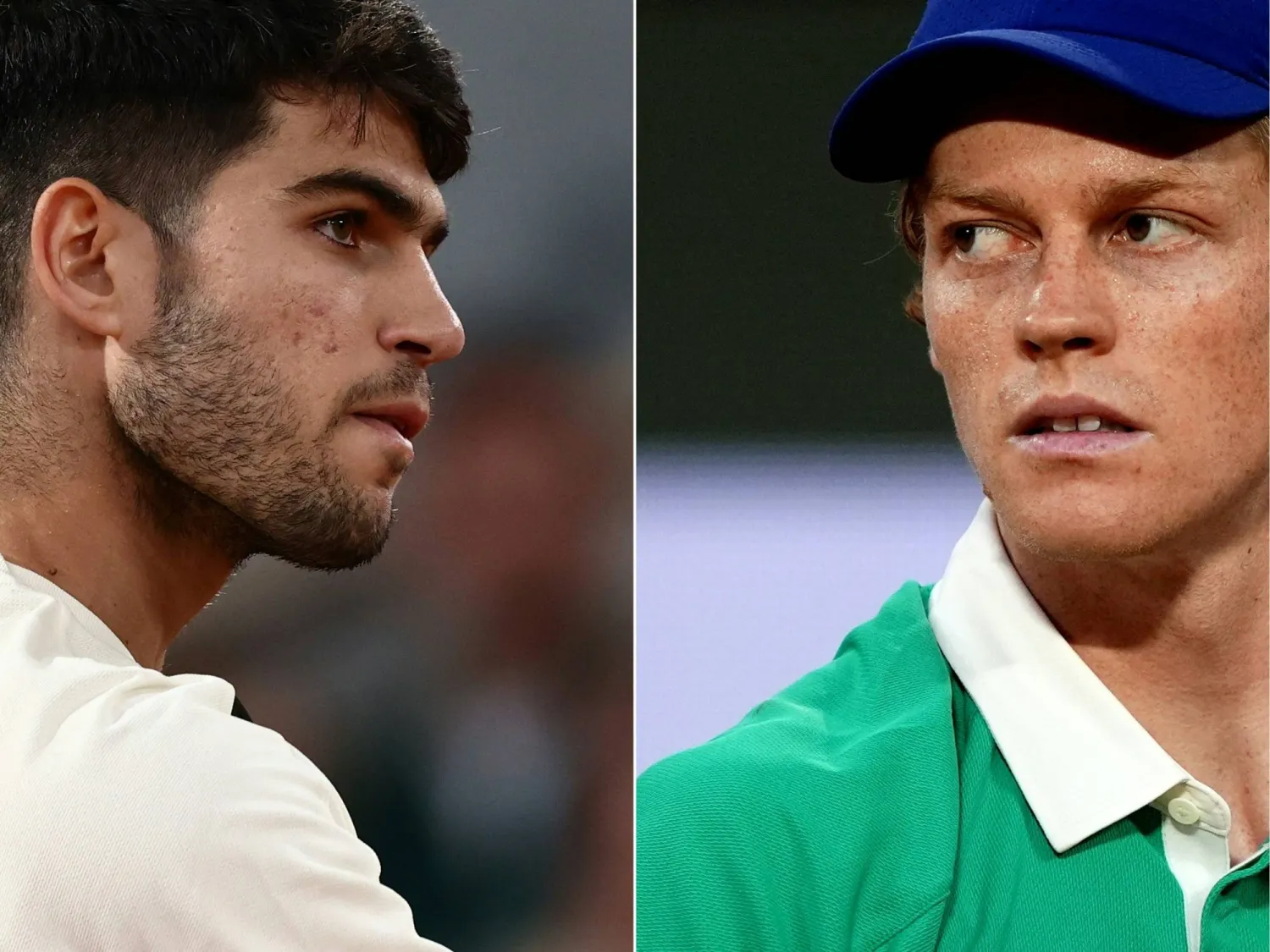 الإيطالي يانيك سينر سيواجه الإسباني كارلوس ألكاراس (أ.ف.ب)