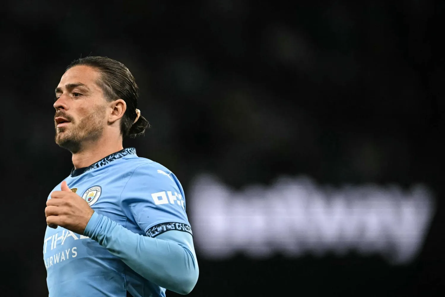 جاك غريليش يعاني مع مانشستر سيتي (أ.ف.ب)