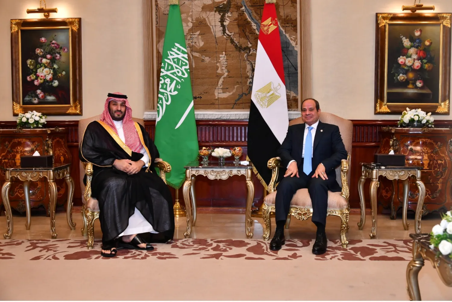 السيسي والأمير محمد بن سلمان خلال لقائهما في القاهرة أكتوبر الماضي (الرئاسة المصرية)