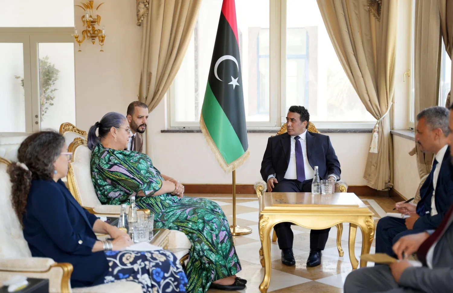 المجلس الرئاسي مستقبلاً تيتيه ونائبتها خوري (المجلس الرئاسي الليبي)