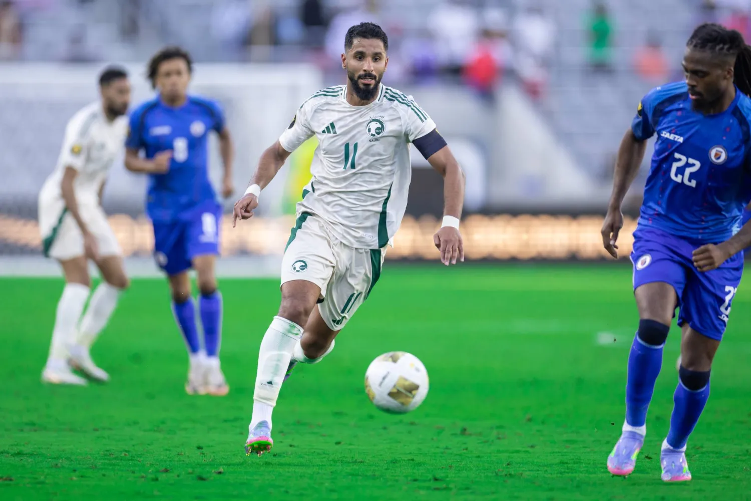 الشهري وضع بصمته بهدف وحيد في المباراة (المنتخب السعودي) 
