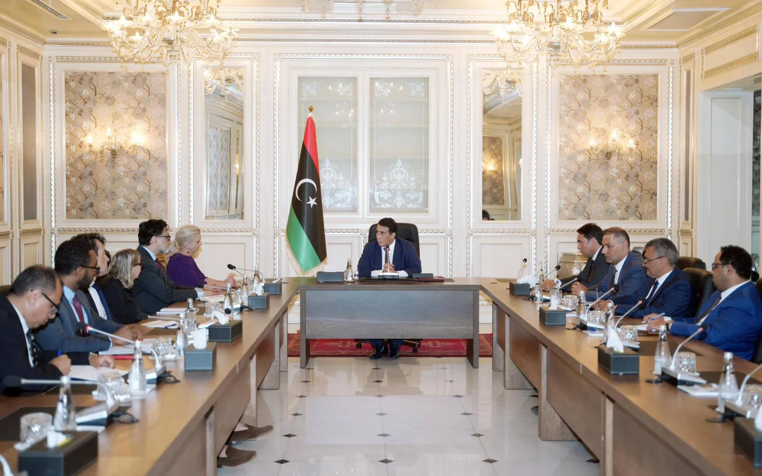 المنفي مع وفد الأمم المتحدة (المجلس الرئاسي الليبي)