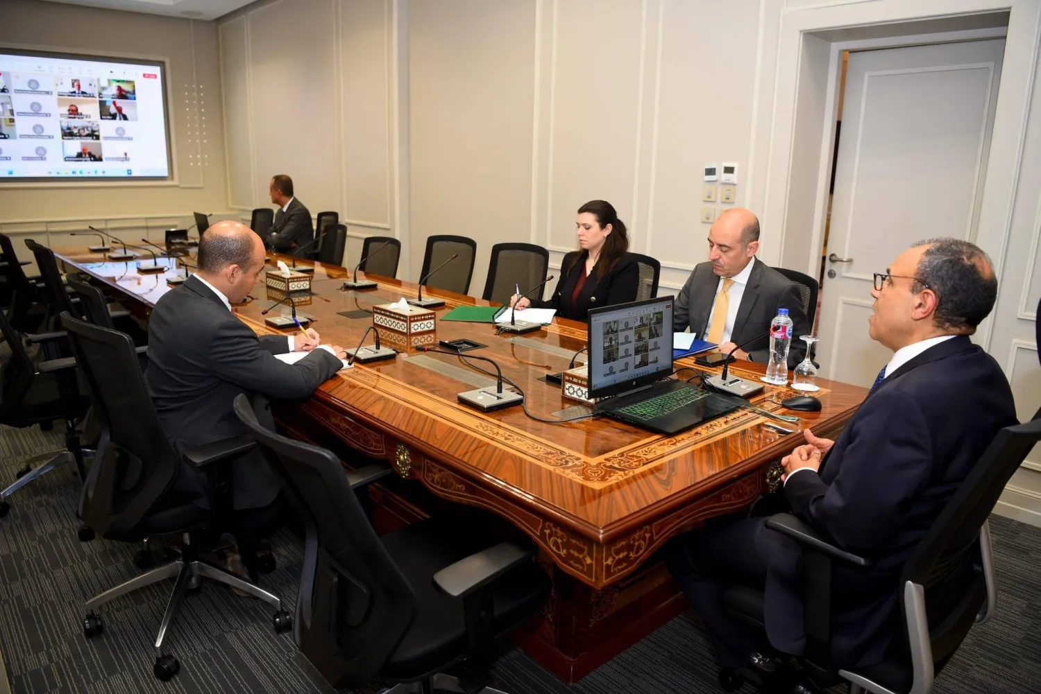 وزير الخارجية المصري يناقش في لقاء افتراضي مع الجالية المصرية بالمملكة المتحدة استعدادات الانتخابات البرلمانية المقبلة (الخارجية المصرية)
