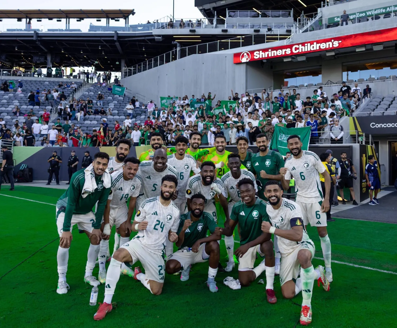 نجوم الأخضر بأول فوز في الكأس الذهبية (المنتخب السعودي)