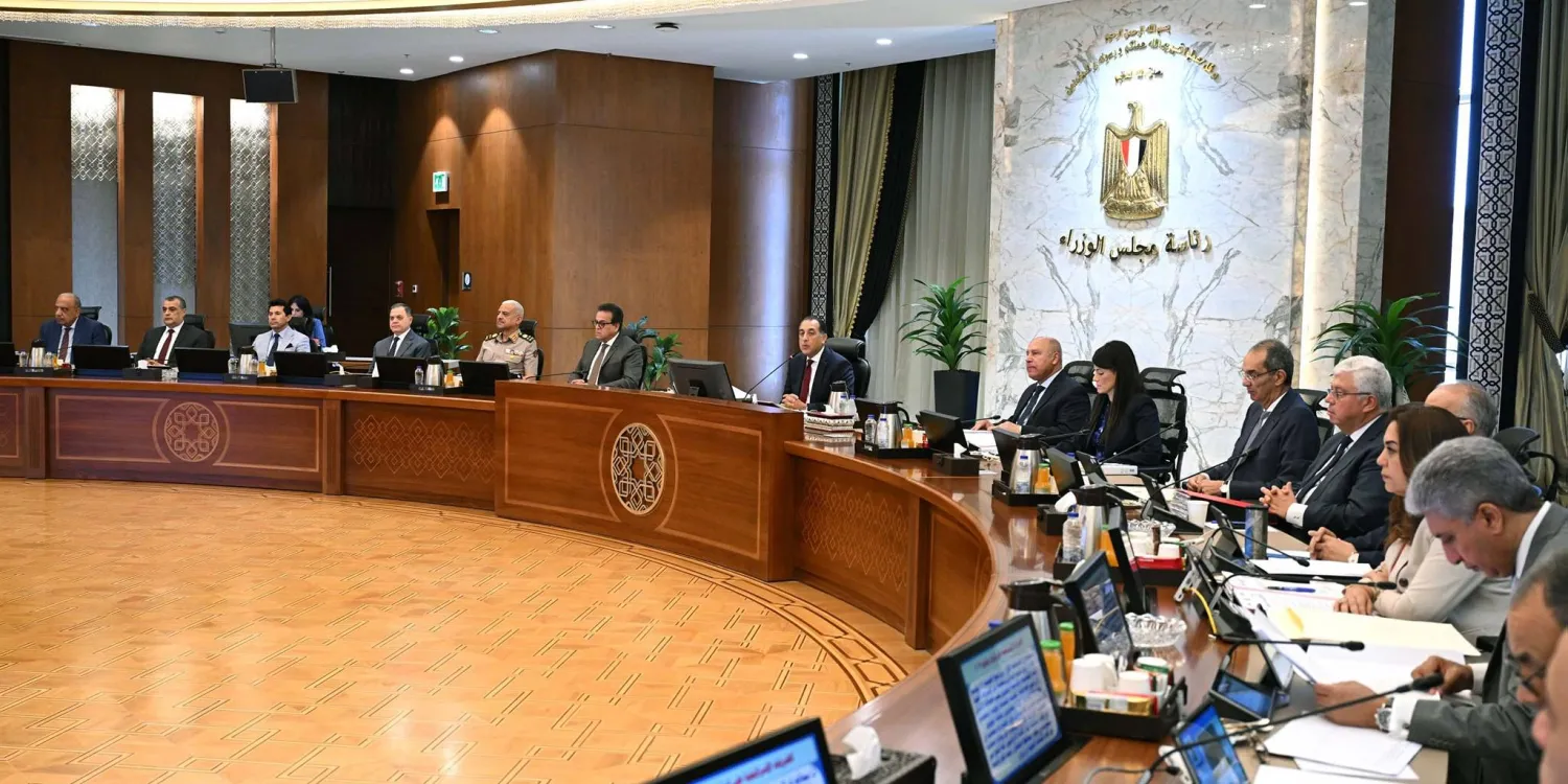 رئيس الوزراء المصري مصطفى مدبولي في الاجتماع الأسبوعي للحكومة (مجلس الوزراء المصري)
