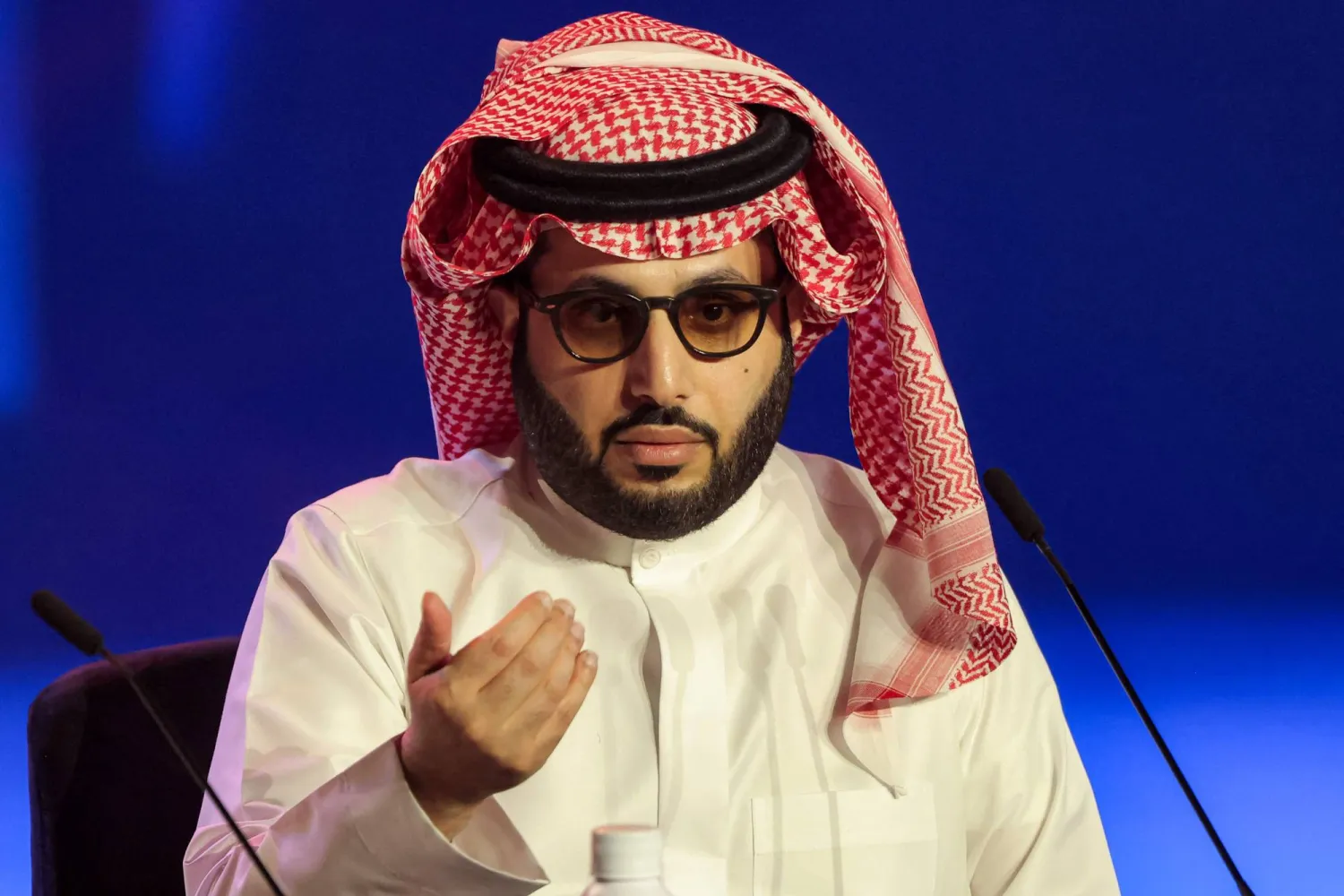 آل الشيخ قال إن الأحداث الرياضية الكبرى لم تعد غريبة على السعودية (أ.ف.ب)