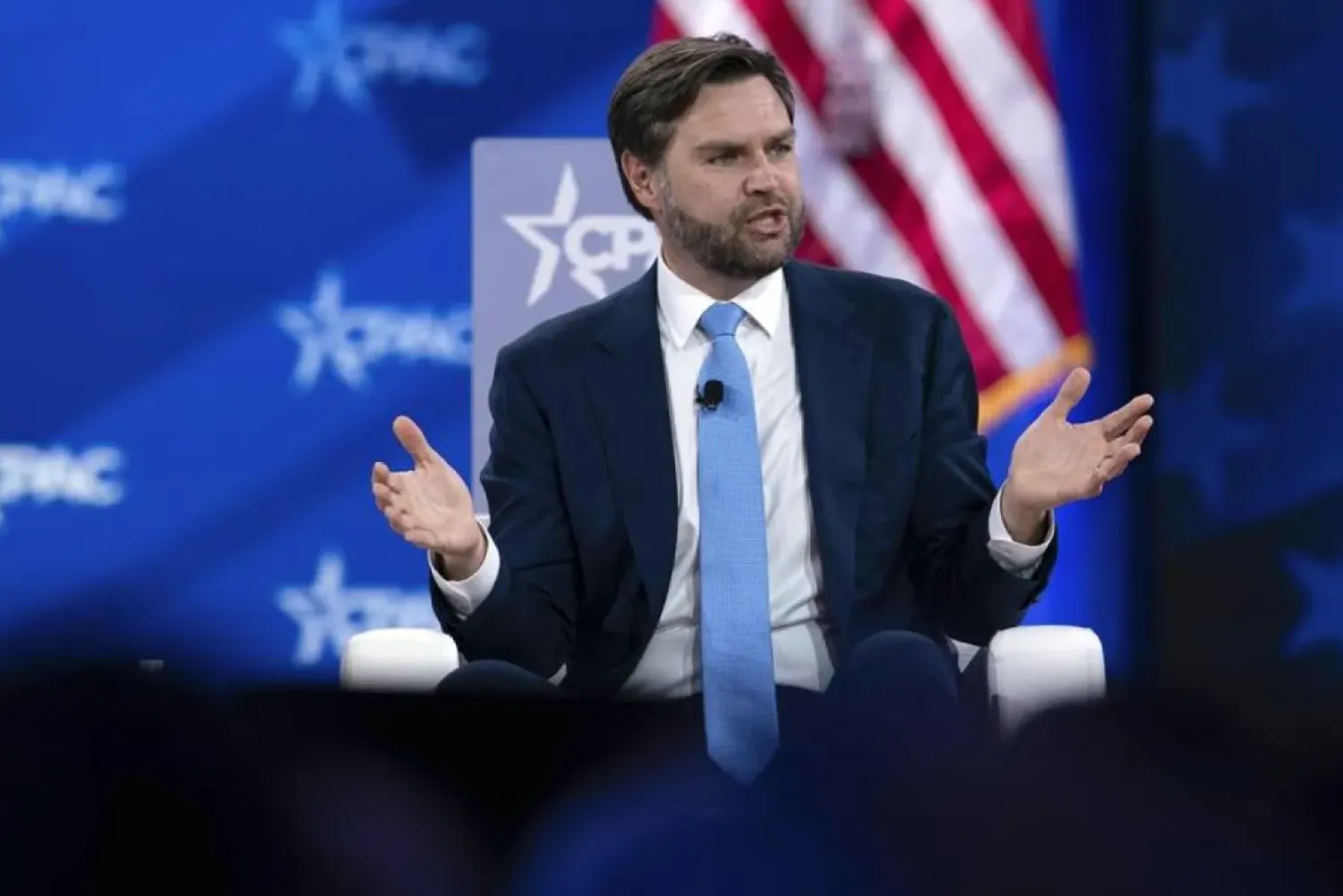 Vice President JD Vance, speaks during the Conservative Political Action Conference, CPAC 2025, at the National Harbor, in Oxon Hill, Md., Thursday, Feb. 20, 2025. (AP)
