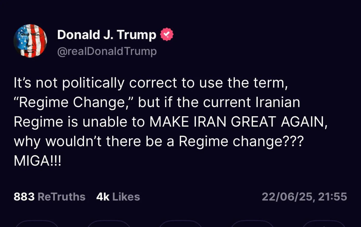 منشور ترمب