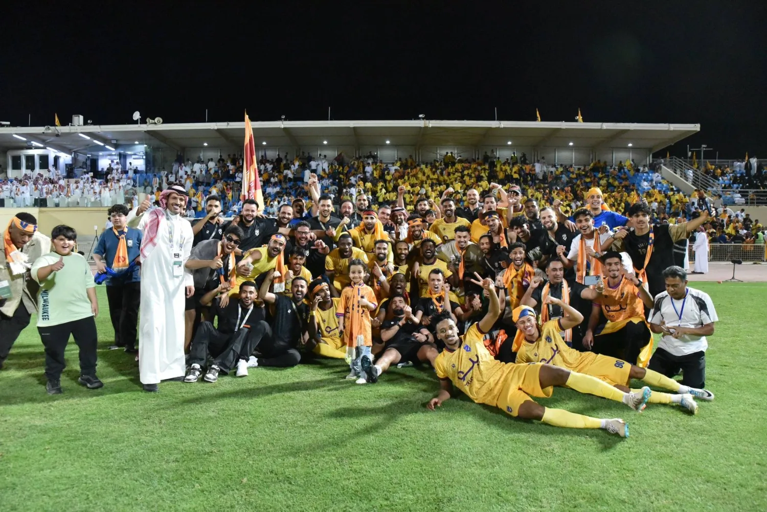 نادي الحزم صعد مؤخراً لدوري المحترفين السعودي (نادي الحزم)