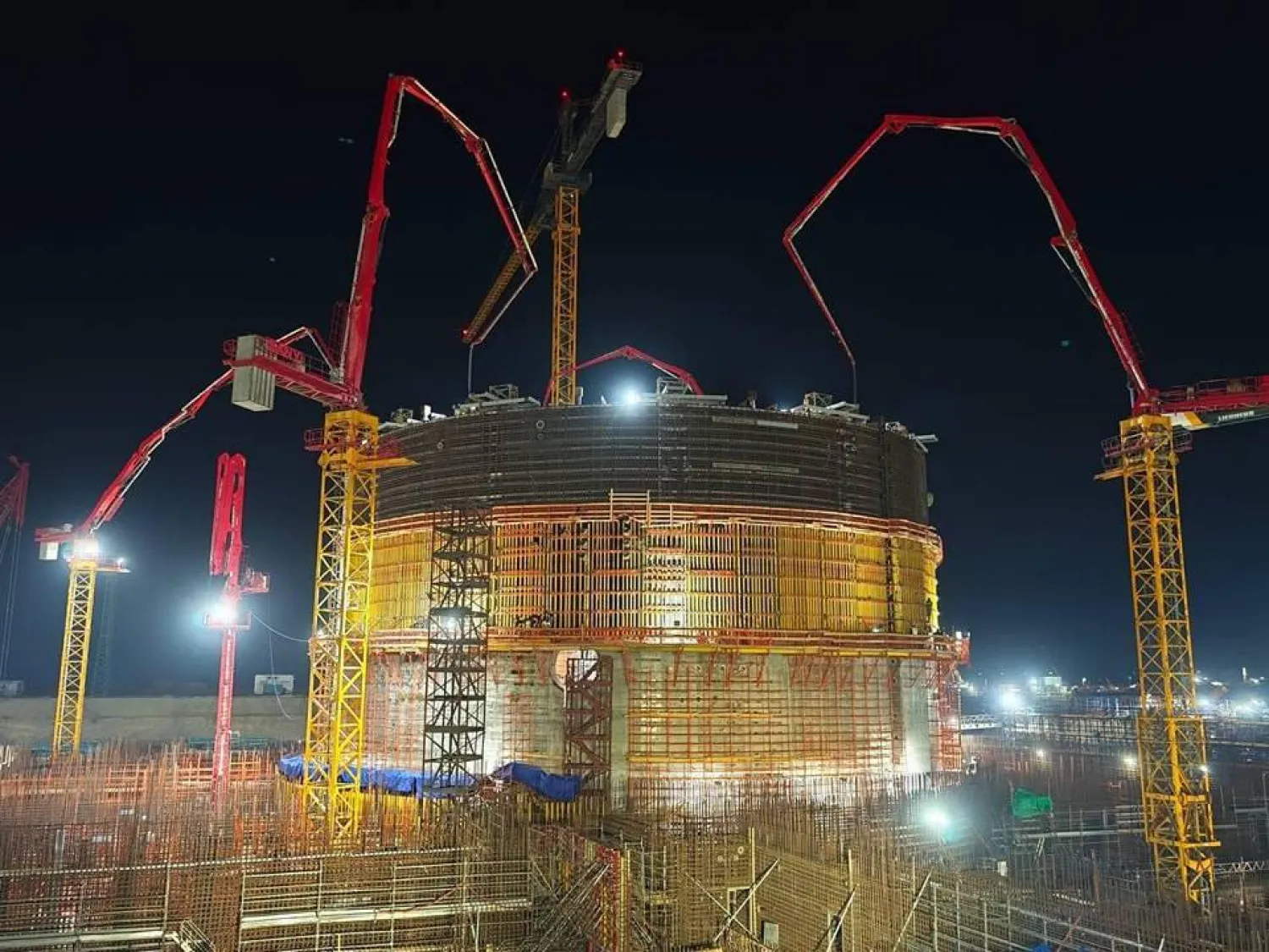 أعمال تنفيذ في محطة «الضبعة النووية» بمصر (هيئة المحطات النووية المصرية)