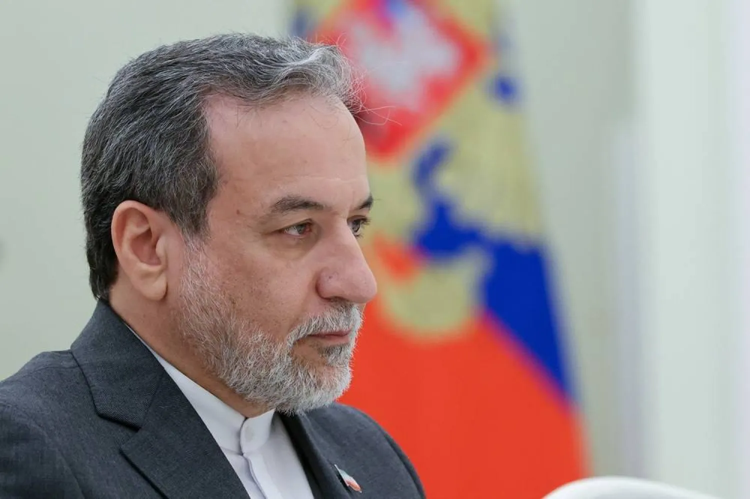  Iranian Foreign Minister Abbas Araqchi attends a meeting with Russian President Vladimir Putin at the Kremlin in Moscow, Russia June 23, 2025. (Sputnik/Sergei Karpukhin/Pool via Reuters)