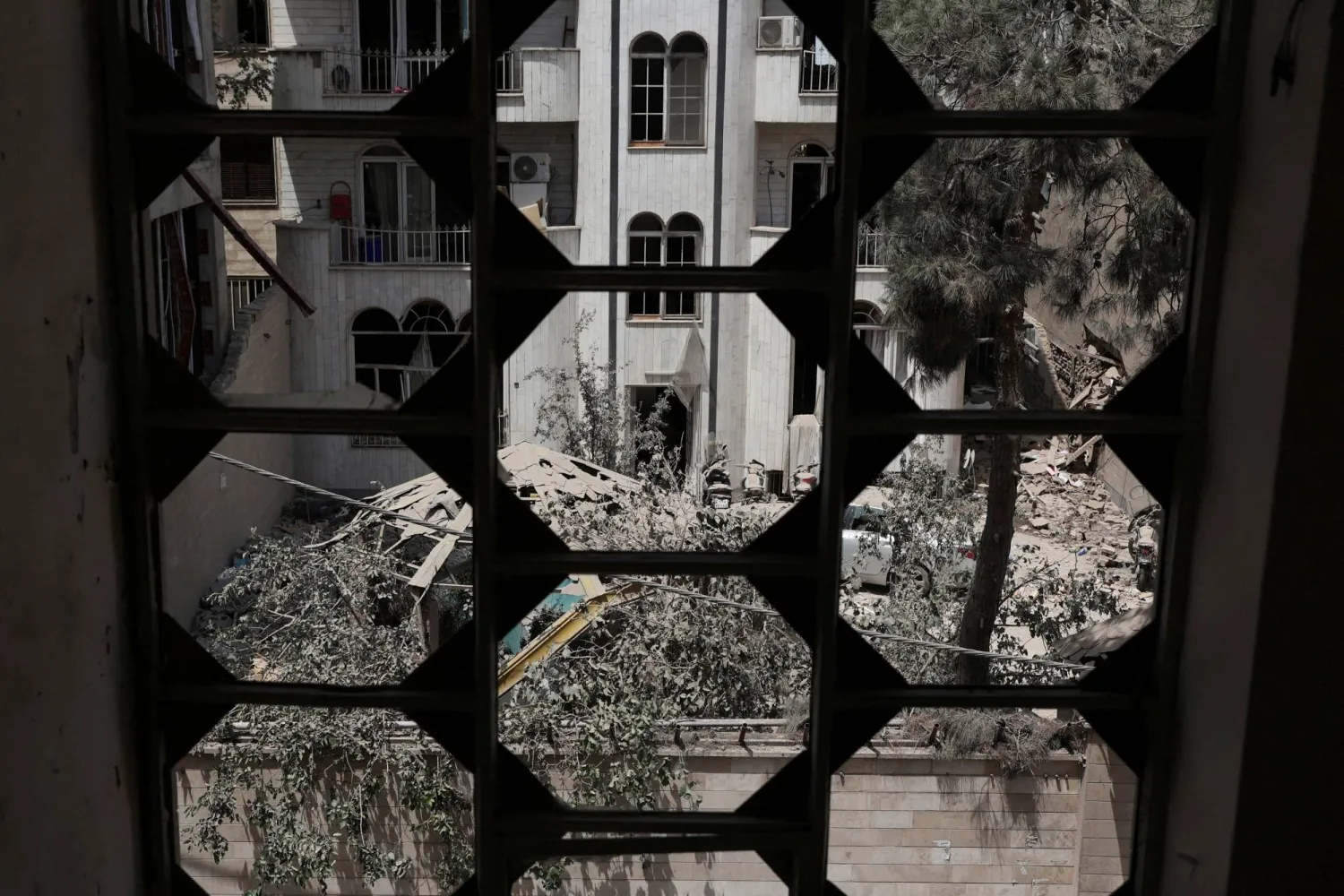 A view shows the aftermath of an Israeli strike on a building on Monday, after the ceasefire between Israel and Iran, in Tehran, Iran, June 26, 2025. Majid Asgaripour/WANA (West Asia News Agency) via Reuters