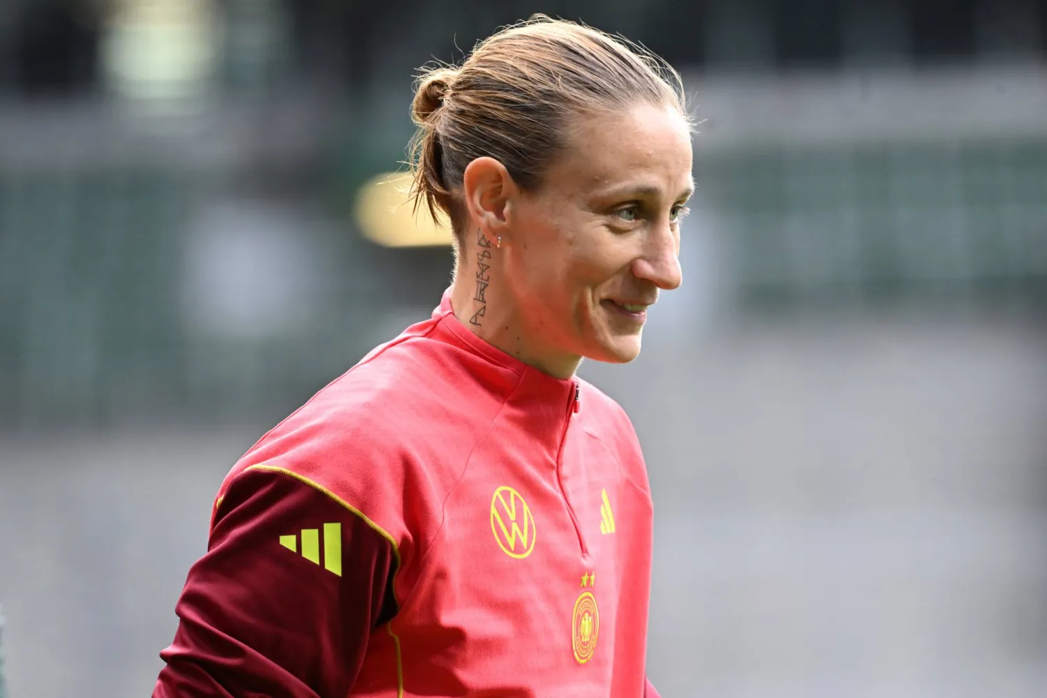 آن كاترين بيرغر حارسة مرمى منتخب ألمانيا (د.ب.أ)