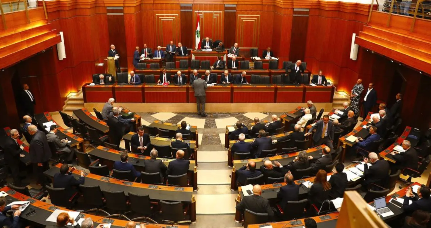 جلسة البرلمان اللبناني التي شهدت سجالاً بسبب تعديل قانون اقتراح المغتربين (الشرق الأوسط)