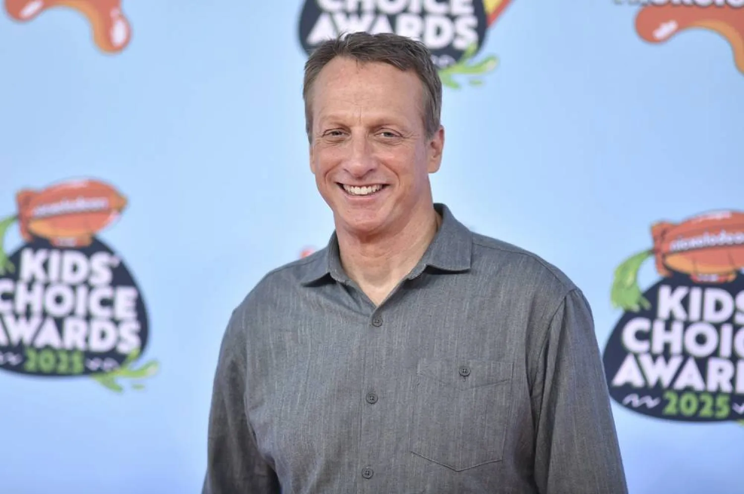  Tony Hawk arrives at the Nickelodeon Kids' Choice Awards on Saturday, June 21, 2025, at The Barker Hangar in Santa Monica, Calif. (Photo by Richard Shotwell/Invision/AP) 